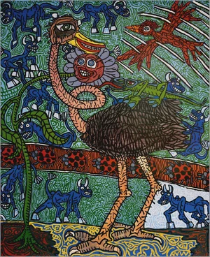 1986 - Robert Combas Paris Exhibition Poster at Yvon Lambert